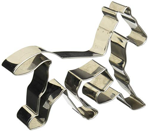 Birkmann 1010699310 Ausstechform Pferd im Trab, 12 cm, Kunststoff, Grau, 5 x 3 x 2 cm