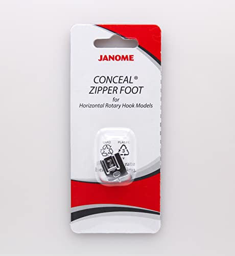 Pied Janome pour fermeture éclair invisible pour machine à coudre (Référence 200333001 Catégorie B/C)