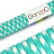 Ganzoo Paracord 550 Seil, Nylon-Polyester, 4mm, Typ 3, 30 Meter, 7 Kernstränge, Outdoor-Schnur, Allzweck-Seil, Hundehalsband, Hundeleine, Armband knüpfen, Camping, Survival - türkis weiß