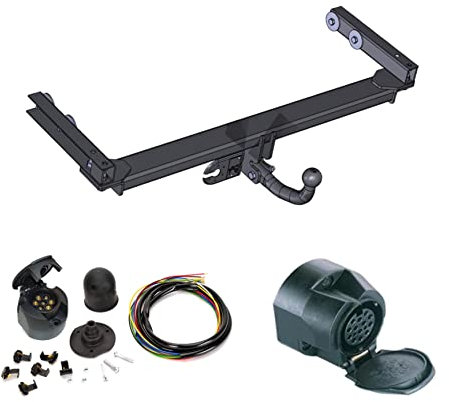 AHK Anhängerkupplung mit Elektrosatz 13 polig für Mercedes E-Series S-210 1996-2003 Anhängevorrichtung Hängevorrichtung - starr, mit angeschraubtem Kugelkopf