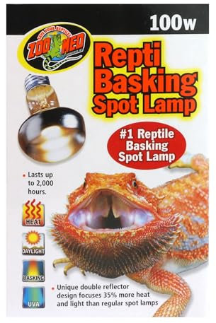 Zoo Med SL-100E Repti Basking Spot Strahler, 100 Watt, für Wärme und Licht im Terrarium