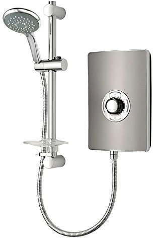 Triton Collection 2 | Shower Electric | 9.5 KW | Triton Aspirante I Gun Metal I Electrical Showers | with Showerhead and Anti Twist Hose | Best Electric Shower Units for Bathrooms