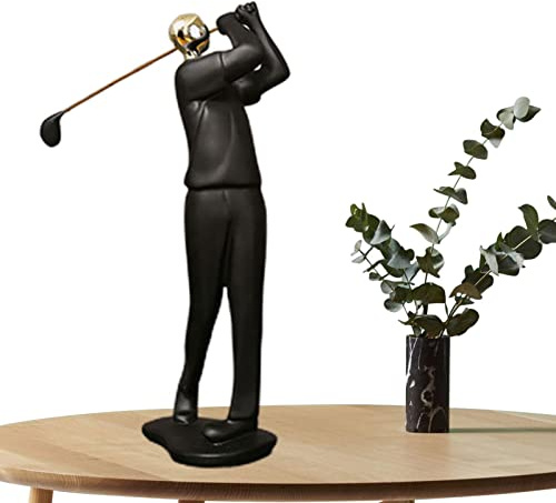 Niktule Sport Statue Abstrakte Figur - Athlet Charaktere Harzskulptur - Moderne Kunst-Dekoration, Sportler-Skulptur, Abstrakter Sportler, Heimdekoration, Geburtstagsgeschenk, Kunstsammlung, Gold