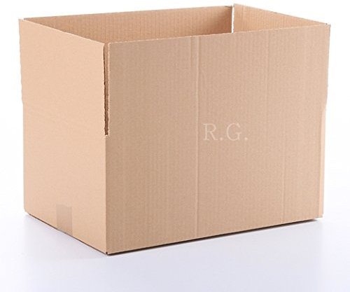 rg-vertrieb Versandbox Faltkarton Verpackungen Bücherkartons 350x240x150 mm (20 Stück) Braun Pappe
