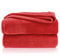 heimtexland Kuscheldecke flauschig Flanell Wohndecke warm Oekotex Tagesdecke Überwurf Sofadecke fusselfrei Fleecedecke Super Soft XXL Decke 220x240 cm Typ380 Rot
