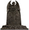 Design Toscano Der Vampirdämon Halloween Grabstein Gothic-Deko Friedhofsstatue, Polyresin, steingrau, 56 cm