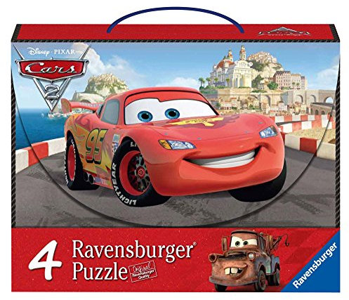 Ravensburger 07260 - Disney Cars: Abenteuer mit Cars - 2X 64 / 2X 81 Teile Puzzlekoffer