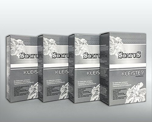 PRO[f]home® - 4x 250 g STATUS PROFI Kleister Kleber für alle Vlies-Tapeten Malervlies Renoviervlies 1 kg für 160 qm Vliestapeten Profhome