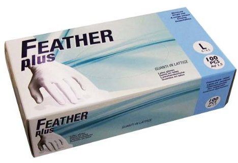 My Benefit 100 Einweghandschuhe aus Naturlatex mit Staub, medizinische Schmierhandschuhe innen mit biologisch absorbierender Maisstärke, nicht steril, Größe L