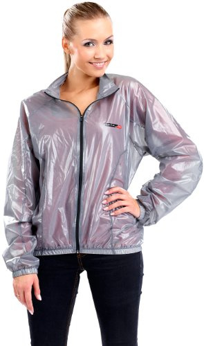 PEARL sports Damen Jacken: Extraleichter Unisex-Sport-Windbreaker in Grau, Gr. S (Regen-Jacken, Regenfeste, Winter)