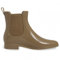 Caspar Damen Gummi Lack Stiefeletten mit klassisch schöner Form SBO014, Farbe:beige, Größe:EU39/UK6/US8