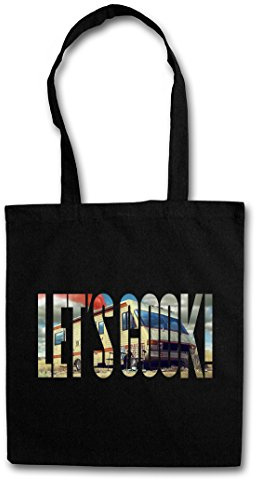 Urban Backwoods Let's Cook Hipster Bag Beutel Stofftasche Einkaufstasche