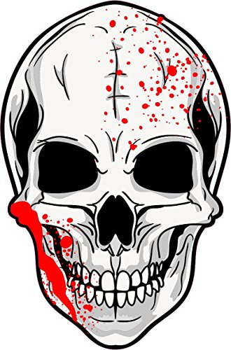 NetSpares 1 x Aufkleber Skull 010 Totenkopf Schädel Sensenmann Death Bones Sticker Tuning