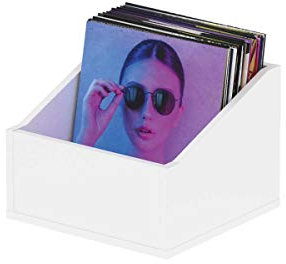Glorious Record Box advanced white 110 - contiene hasta 110 platos en formato de 12, coordinados visualmente, blanco (Glorious DJ)