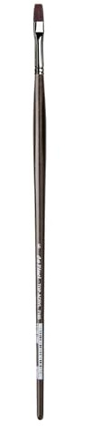 da Vinci Oil & Acrylic Series 7185 Top Acryl Paint Brush, Flat Red/Brown Synthetic with Long Ergonomic Handle, Size 6 (7185-06)
