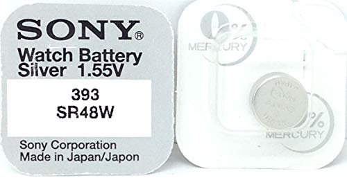Sony SR48WN-PB - Pila 393 blister sin mercurio para audífonos, cámaras, relojes y videocámaras (1.55 V, 160mAh)