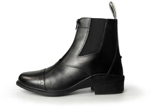 Brogini Tivoli Leather Paddock Zip Front Riding Boot in Black or Brown