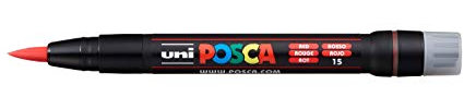 Uni Posca - PCF-350 - Brush Pen - Red (07)