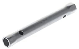 GEDORE Clé tubulaire double, 10 + 11 mm, 6 pans, 120 mm de long, Outil pour écrous et vis, Voiture, 26 R 10x11, Acier chromé