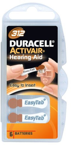 Duracell 312 household battery Single-use battery Zinco-aria 1,4 V