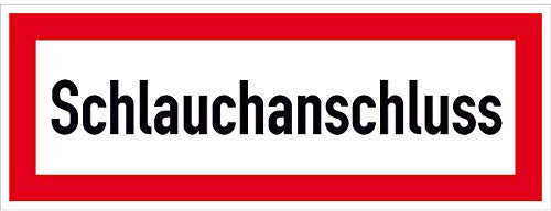 Betriebsausstattung24® Hinweisschild Brandschutz Schlauchanschluss, selbstkl. Folie,29,70x10,50cm