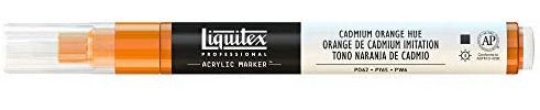 Liquitex 4620720 - Pennarello Acrilico, Arancia (Cadmio - Orange Imit. No. 4), 2 - 4 mm
