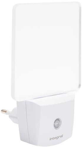 Integral LED Veilleuse Avec Détecteur Automatique Jour/Nuit, Plastique, format Prise Electrique Blanc Mat