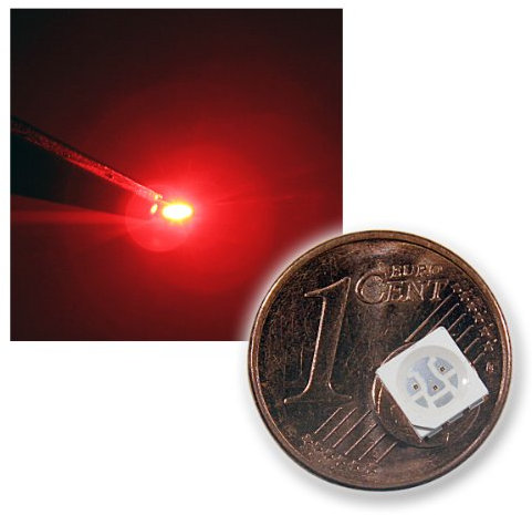 world-trading-net - 10 SMD LEDs 5050 Rot, 3-Chip, Highpower 610-630nm