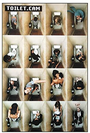 Close Up Toilet.Cam Poster (61cm x 91,5cm) + 2 St. schwarze Posterleisten mit Aufhängung