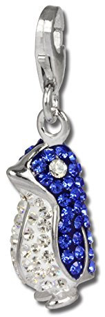 SilberDream blau Charm Pinguin Zirkonia 925 Silber Damen Charmsanhänger GSC533B Silber Charmsschmuckanhänger