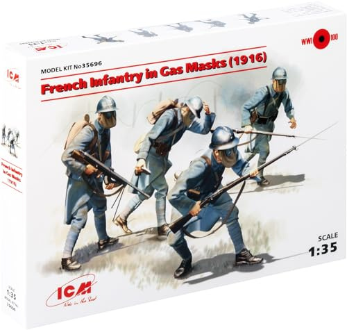 ICM 35696 Figur French Infantry in Gas Masks 1918