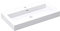 doporro Lavabo Suspendu Vasque à Poser Blanc 90cm Lave Mains Rectangulaire Colossum18 90x48x10cm