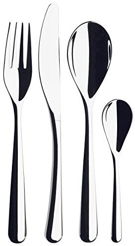 Iittala Piano 24 teiliges Tafelbesteck, Edelstahl, Silber, 43.7 x 25.7 x 5 cm