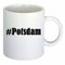 Kaffeetasse #Potsdam Hashtag Raute Keramik Höhe 9,5cm ? 8cm in Weiß