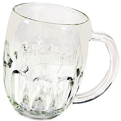 Pilsner Urquell Bierbecher, 2 Stück, Transparent, 0,3 l gefüttert, Pilsnerglas