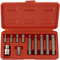 NEIKO 10078A XZN Triple Square Spline Bit Steckschlüsselsatz | 11-teilig lang und kurz | 12-kant | CrV Stahl