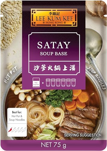 Lee Kum Kee Satay Soup Base for Hot Pot 75 G (Pack of 12)