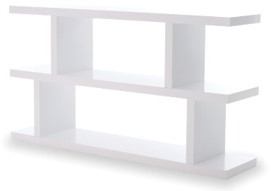 TemaHome Wood Honeycomb Panel Step Low with Pure White Matte, 163 x 36 x 88 cm, White