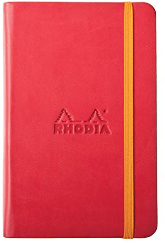 Rhodia 118633C Rhodiarama Book (A6 Notizbuch mit Gummizug, blanko, 96 Blatt) 1 Stück himbeerrosa
