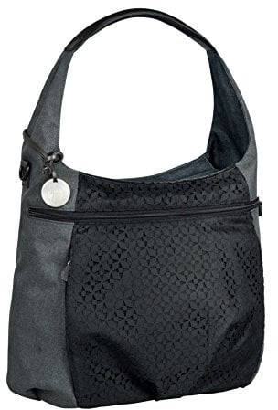 LÄSSIG Baby Wickeltasche Babytasche Stylische Tasche inkl. Wickelzubehör/Casual Hobo Bag Black