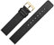 MARBURGER Uhrenarmband 16mm Leder Schwarz Gold Glatt - Montage Set 7621610000220