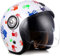 SOXON® SP-888 „Color Hands“ · Jet-Helm · Motorrad-Helm Roller-Helm Scooter-Helm Moped Mofa-Helm Chopper Retro Vespa Vintage · ECE 22.05 Sonnenvisier Schnellverschluss SlimShell Tasche XL (61-62cm)
