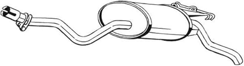 BOSAL Endschalldämpfer 175-345 | Kompatibel mit: MERCEDES-BENZ 190