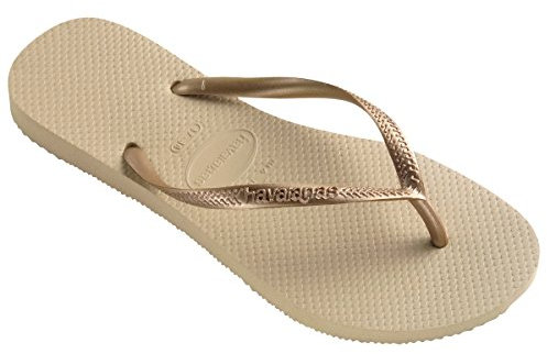 Havaianas Damen Slim (Mini Me) Flip Flop, Sand Grey Light Golden, 23/24 EU