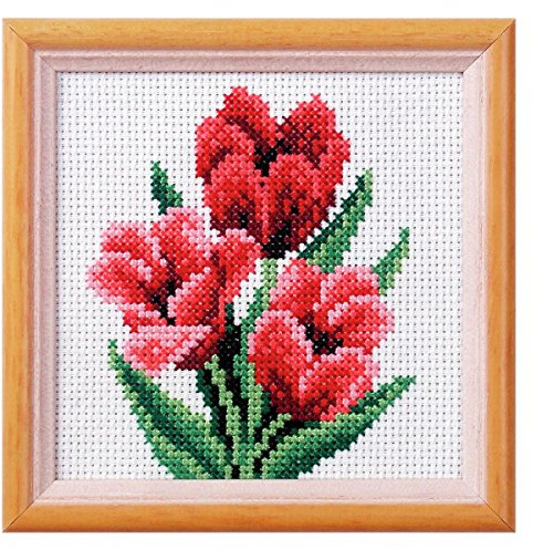 Stamped Cross stitch kit Tulips  7517
