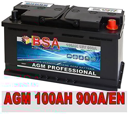 AGM Autobatterie 12V 100Ah 900A/EN ersetzt 92Ah 95Ah Audi BMW Mercedes Porsche