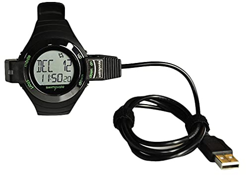 Swimovate PoolMateLive Swim Watch & Download Clip BLACK