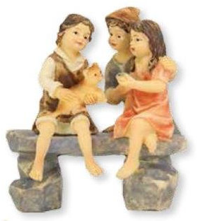 Unbekannt Krippenfiguren Kindergruppe geeignet für 10cm Figuren