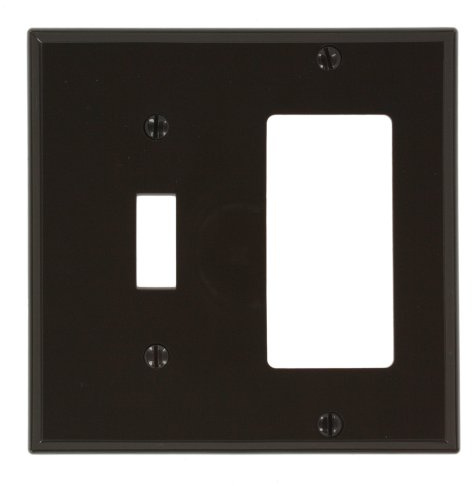Leviton 80707 2-gang 1-toggle 1-decora/Gfci appareil Combinaison prise murale, Marron
