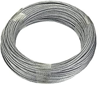 Connex DY2701383 Drahtseil mit Textilfaserseele, 30 m x 2 mm, verzinkt